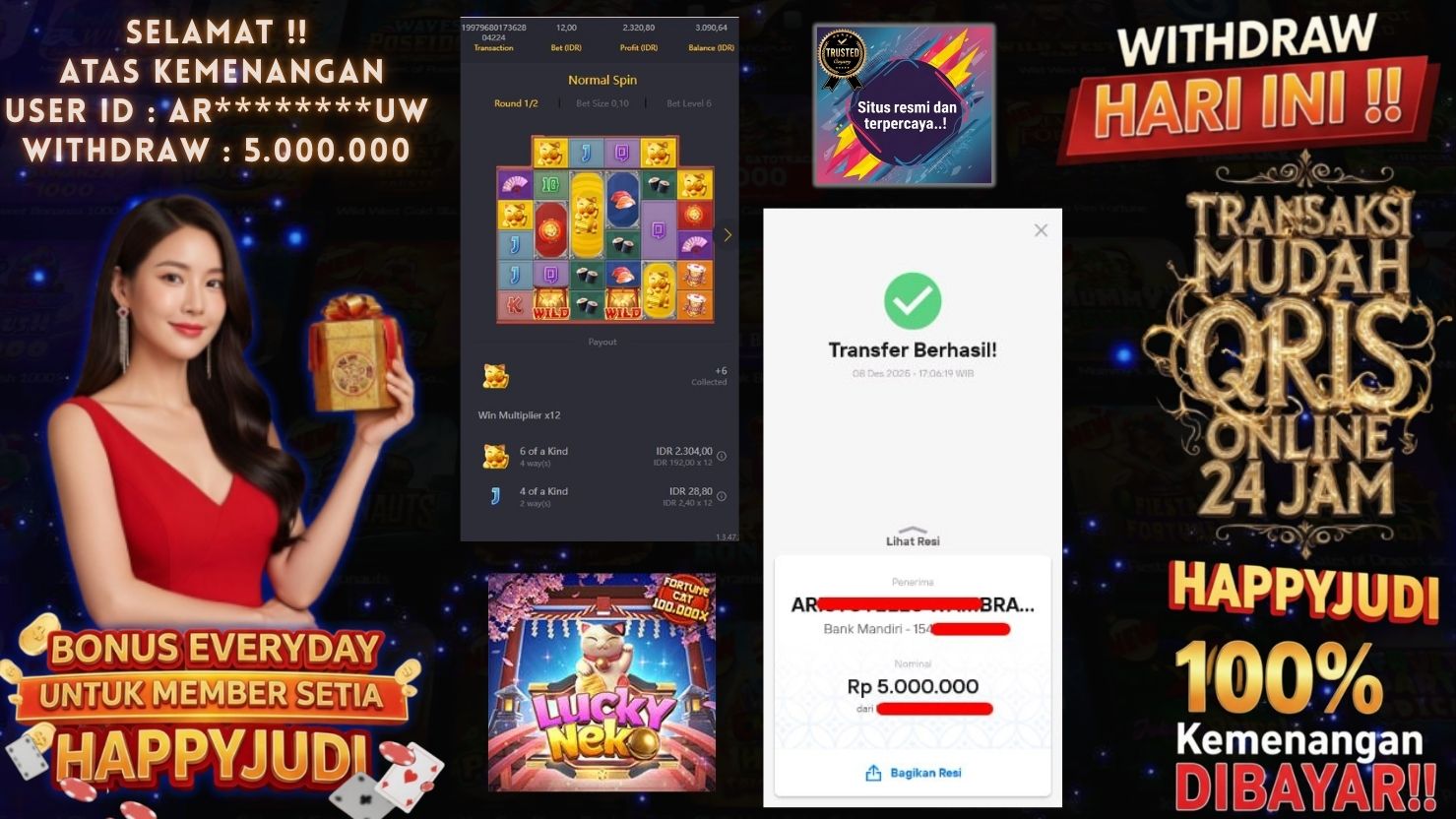 HAPPYJUDI JACKPOT SLOT LUCKY NEKO